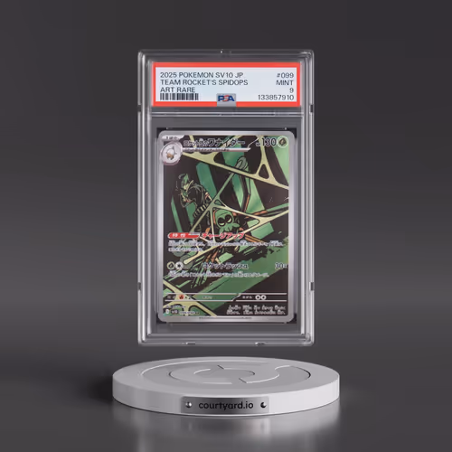 2025 Pokémon SV10-Glory of Team Rocket #099 Team Rocket's Spidops - Art Rare (PSA 9 MINT)