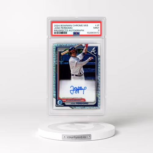 2024 Bowman Mega Box Chrome Bowman Prospect Mega Autographs #JP Jose Perdomo (PSA 9 MINT)