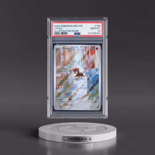 2025 Pokémon Meg EN-Mega Evolution #139 Litleo - Illustration Rare (PSA 10 GEM MINT)