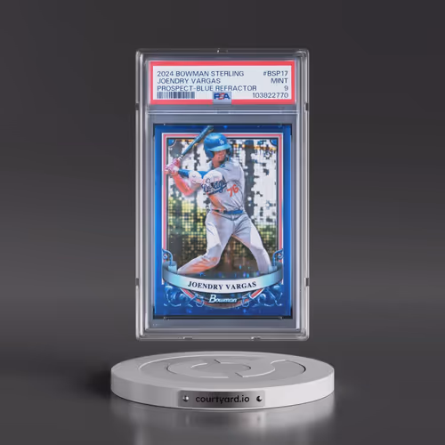 2024 Bowman Sterling Prospects #BSP17 Joendry Vargas - Blue Refractor (PSA 9 MINT)