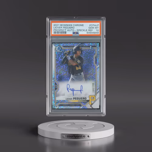 2021 Bowman Chrome Prospect Autographs #CPALP Liover Peguero - Speckle Refractor (PSA 10 GEM MINT)