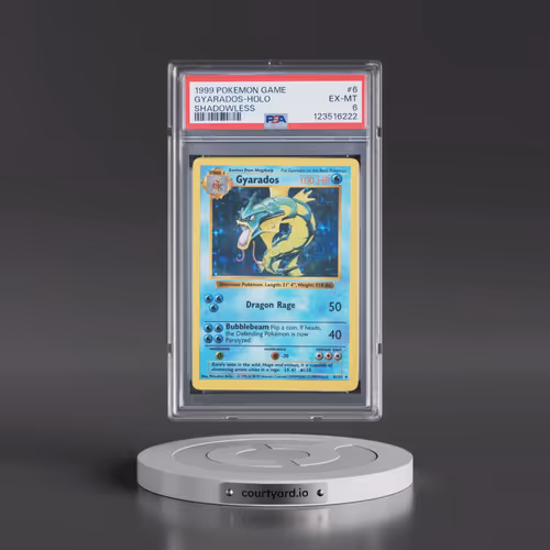 1999 Pokémon Game #6 Gyarados - Holo Shadowless (PSA 6 EX-MT)