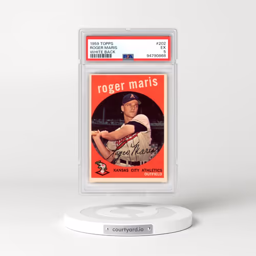 1959 Topps #202 Roger Maris - White Back (PSA 5 EX)