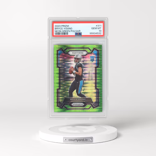 2023 Panini Prizm #311 Bryce Young - Neon Green Pulsar (PSA 10 GEM MINT)
