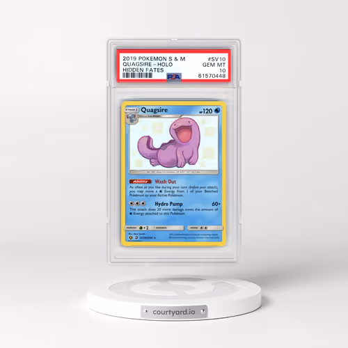 2019 Pokémon Sun & Moon Hidden Fates #SV10 Quagsire - Holo (PSA 10 GEM MINT)