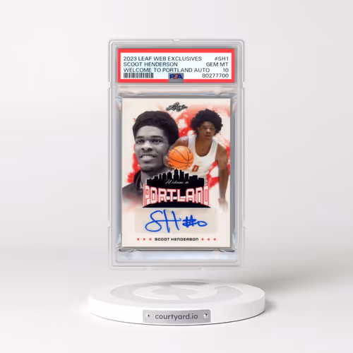2023 Leaf Web Exclusives #SH1 Scoot Henderson - Welcome to Portland Autograph (PSA 10 GEM MINT)