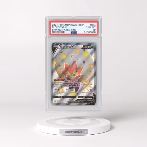 2021 Pokémon Swsh Black Star Promo #084 Eldegoss V - Holo Shining Fates Tins (PSA 10 GEM MINT)