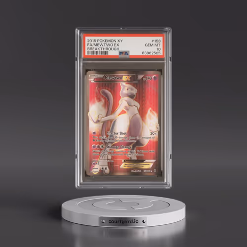2015 Pokémon XY Breakthrough #158 Mewtwo EX - Holo Full Art (PSA 10 GEM MINT)