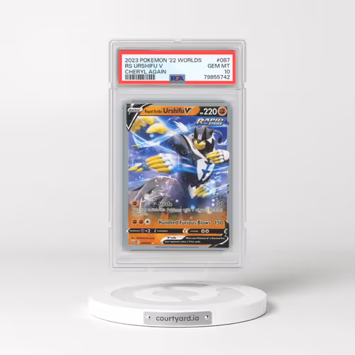 2023 Pokémon 2022 World Championships Deck: Cheryl Again #087 Rapid Strike Urshifu V - Holo Cheryl Again (PSA 10 GEM MINT)