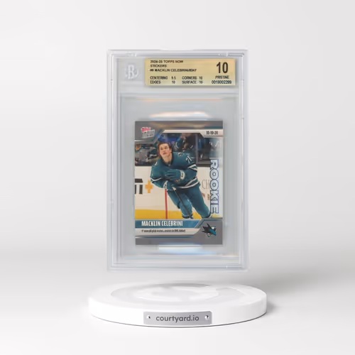 2024 Topps Now NHL Stickers #6 Macklin Celebrini (BGS 10 PRISTINE)