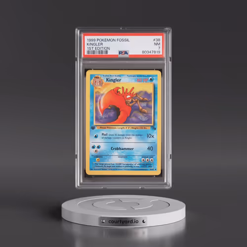 1999 Pokémon Fossil #38 Kingler - 1st Edition (PSA 7 NM)