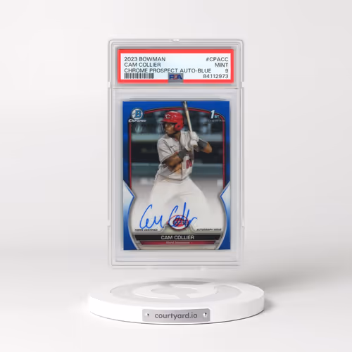 2023 Bowman Chrome Prospect Autographs #CPACC Cam Collier - Blue Refractor (PSA 9 MINT)