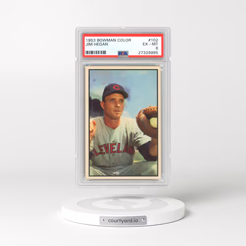 1953 Bowman Color #102 Jim Hegan (PSA 6 EX-MT)