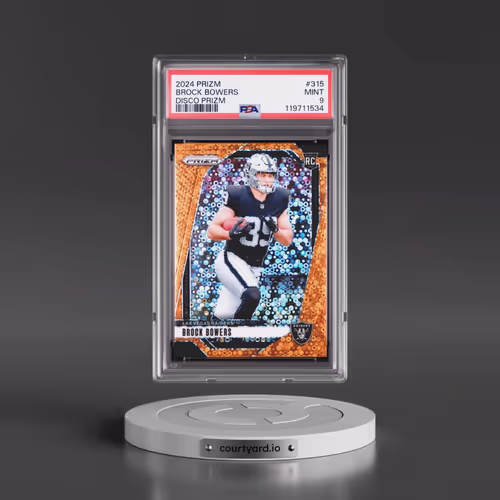 2024 Panini Prizm #315 Brock Bowers - Disco Prizm (PSA 9 MINT)