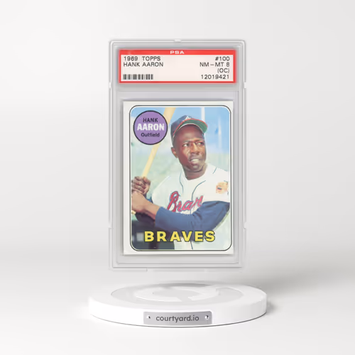 1969 Topps #100 Hank Aaron (PSA 8 NM-MT)