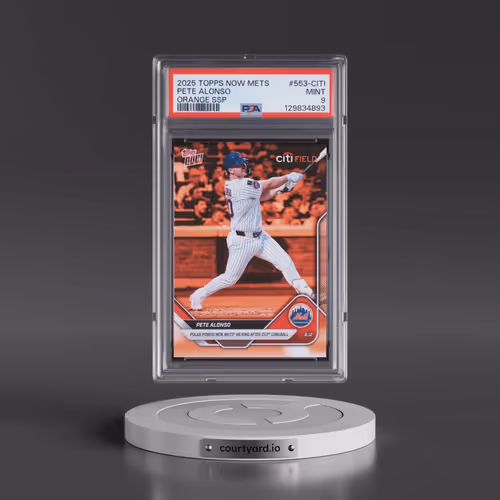 2025 Topps Now Mets #553-CITI Pete Alonso - Orange Ssp (PSA 9 MINT)