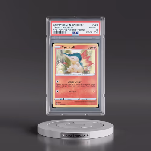 2022 Pokémon Swsh Black Star Promo #221 Cyndaquil - Holo Collector Bundle/Chest (PSA 8 NM-MT)