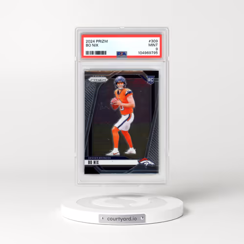 2024 Panini Prizm #309 Bo Nix (PSA 9 MINT)