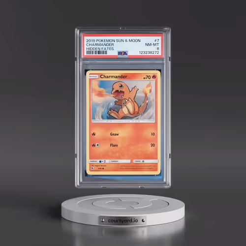 2019 Pokémon Sun & Moon Hidden Fates #7 Charmander (PSA 8 NM-MT)