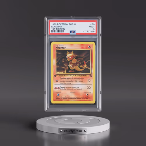 1999 Pokémon Fossil #39 Magmar - 1st Edition (PSA 9 MINT)