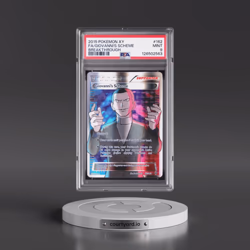 2015 Pokémon XY Breakthrough #162 Giovanni's Scheme - Full Art (PSA 9 MINT)
