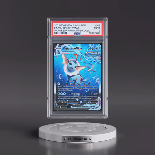 2021 Pokémon Swsh Black Star Promo #182 Vaporeon Vmax - Full Art Vaporeon Vmax Premium Collection (P