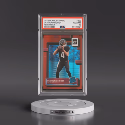 2022 Panini Donruss Optic #202 Desmond Ridder - Red Hyper (PSA 10 GEM MINT)