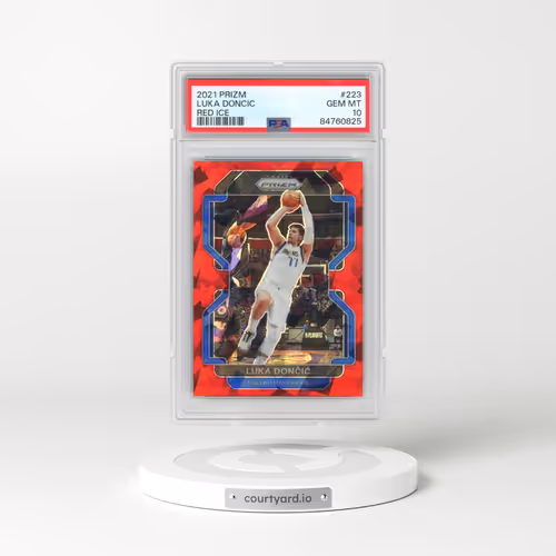 2021 Panini Prizm #223 Luka Doncic - Red Ice (PSA 10 GEM MINT)