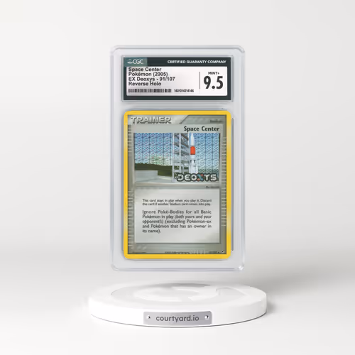 2005 EX Deoxys #91 Space Center - Holo (CGC 9.5 MINT+)