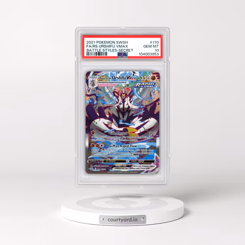 2021 Pokémon Sword & Shield Battle Styles #170 Rapid Strike Urshifu Vmax - Full Art Secret (PSA 10 G