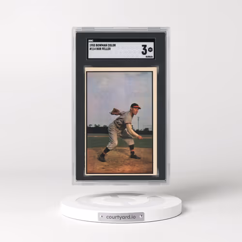 1953 Bowman Color #114 Bob Feller (SGC 3 VG)
