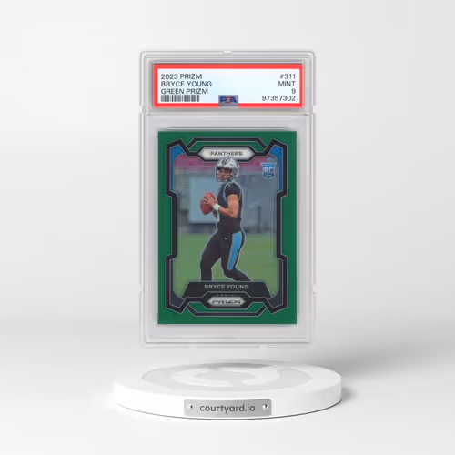 2023 Panini Prizm #311 Bryce Young - Green Prizm (PSA 9 MINT)