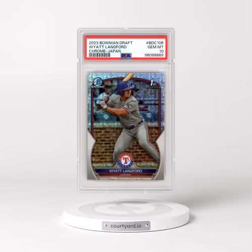 2023 Bowman Draft #BDC106 Wyatt Langford - Chrome-Japan (PSA 10 GEM MINT)