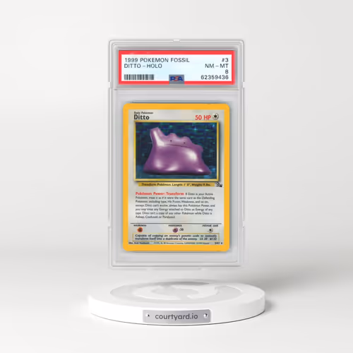 1999 Pokémon Fossil #3 Ditto - Holo (PSA 8 NM-MT)