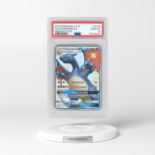 2019 Pokémon Sun & Moon Hidden Fates #SV49 Charizard GX - Holo Full Art (PSA 10 GEM MINT)