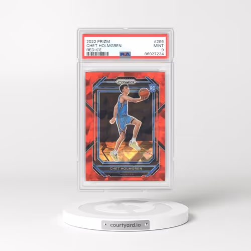 2022 Panini Prizm #266 Chet Holmgren - Red Ice (PSA 9 MINT)