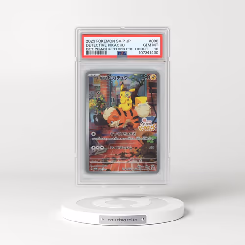 2023 Pokémon SV-P Promo #098 Detective Pikachu - Detective Pikachu Returns Pre-Order (PSA 10 GEM MINT)