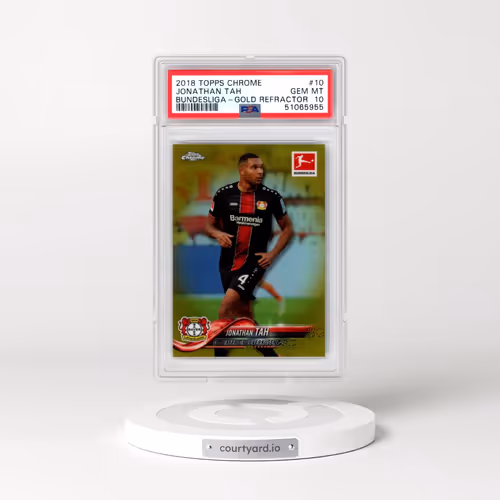 2018 Topps Chrome Bundesliga #10 Jonathan Tah - Gold Refractor (PSA 10 GEM MINT)