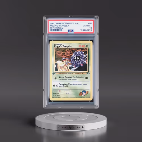 2000 Pokémon Gym Challenge #81 Koga's Tangela - 1st Edition (PSA 10 GEM MINT)