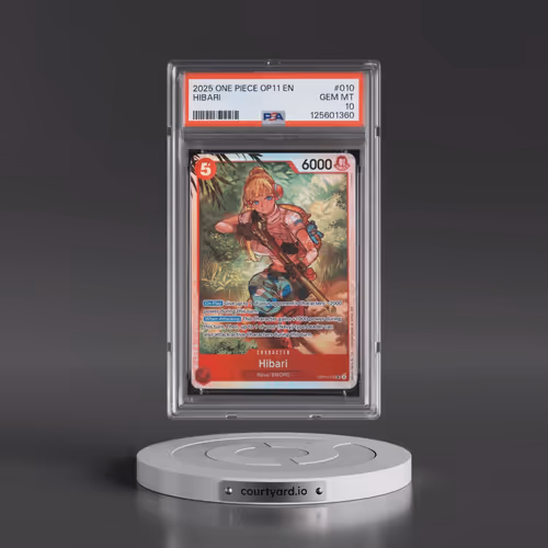2025 One Piece OP11-A Fist of Divine Speed #010 Hibari (PSA 10 GEM MINT)