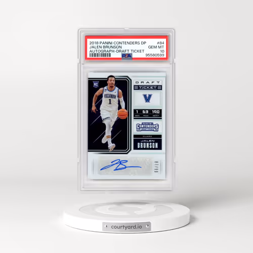 2018 Panini Contenders Draft Picks #84 Jalen Brunson - Autograph-Draft Ticket (PSA 10 GEM MINT)