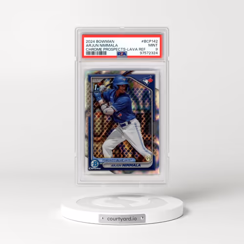 2024 Bowman Chrome Prospects #BCP142 Arjun Nimmala - Lava Refractor (PSA 9 MINT)