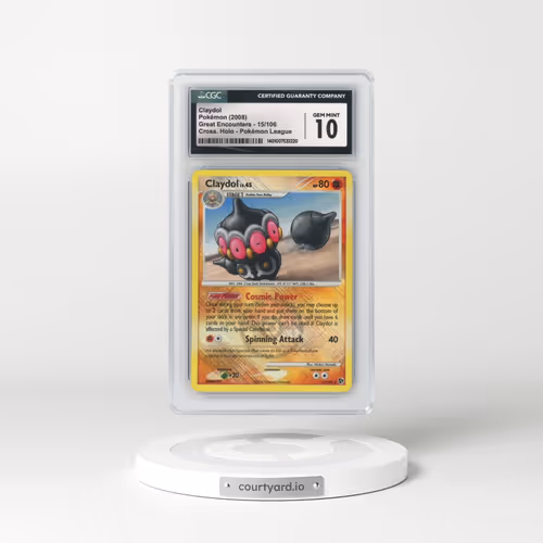 2008 Great Encounters #15/106 Claydol - Crosshatch Holo (Cross. Holo) Pokémon League (CGC 10 GEM MINT)