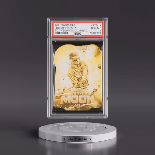2022 Topps Fire to the Moon #TTM18 Julio Rodriguez - Die-Cut-Gold Minted (PSA 10 GEM MINT)