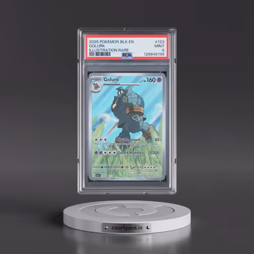 2025 Pokémon Blk EN-Black Bolt #123 Golurk - Illustration Rare (PSA 9 MINT)