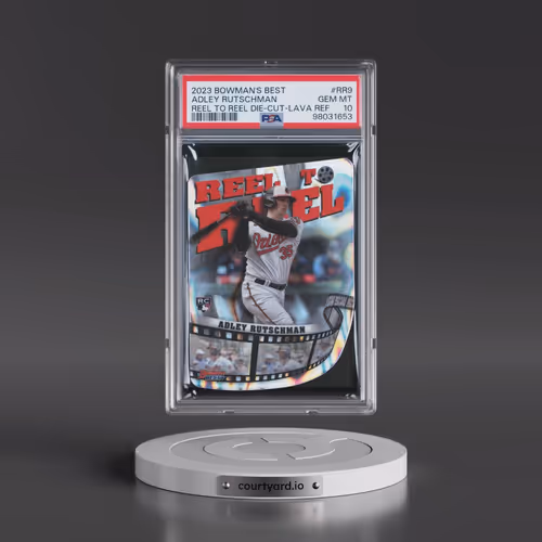 2023 Bowman's Best Reel to Reel Die-Cuts #RR9 Adley Rutschman - Lava Refractor (PSA 10 GEM MINT)