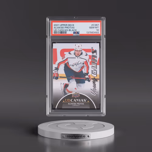 2021-2022 Upper Deck UD Canvas #C367 Aliaksei Protas - Black (PSA 10 GEM MINT)