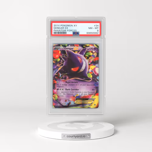 2014 Pokémon XY Phantom Forces #34 Gengar EX - Holo (PSA 8 NM-MT)