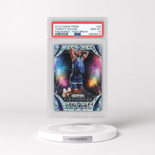 2019 Panini Prizm Fireworks #30 Jarrett Culver - Fast Break (PSA 10 GEM MINT)