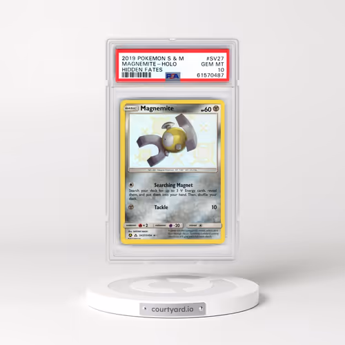 2019 Pokémon Sun & Moon Hidden Fates #SV27 Magnemite - Holo (PSA 10 GEM MINT)